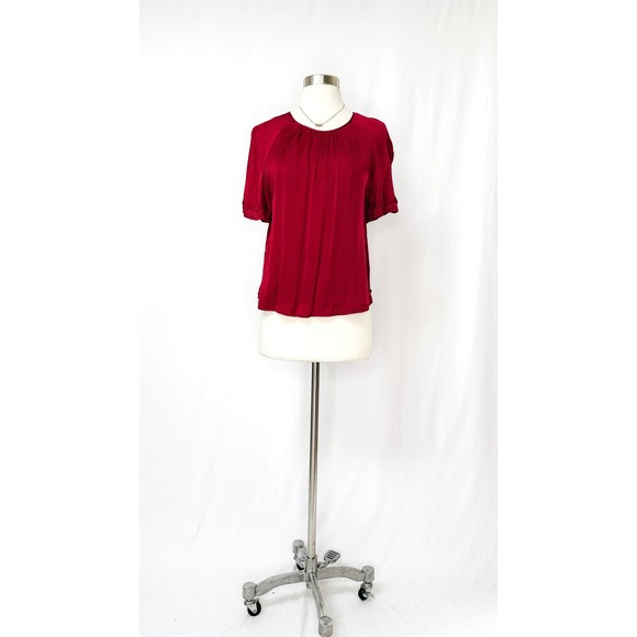 Scotch & Soda Flutter Sleeve Top in Rhubarb - Picture 7 of 11